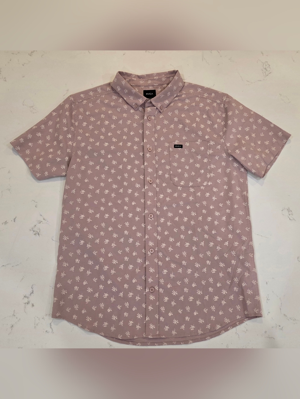 RVCA Men's That'll Do Print Short Sleeve Shirt Size M -Item 134